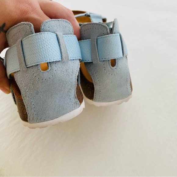 Design Lab Lord & Taylor Blue Velcro Strap Closure Comfort Sandal Size 11 - Picture 6 of 10